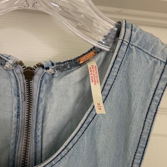 Free People Jean Mini Dress Size Medium - Picture 6 of 10